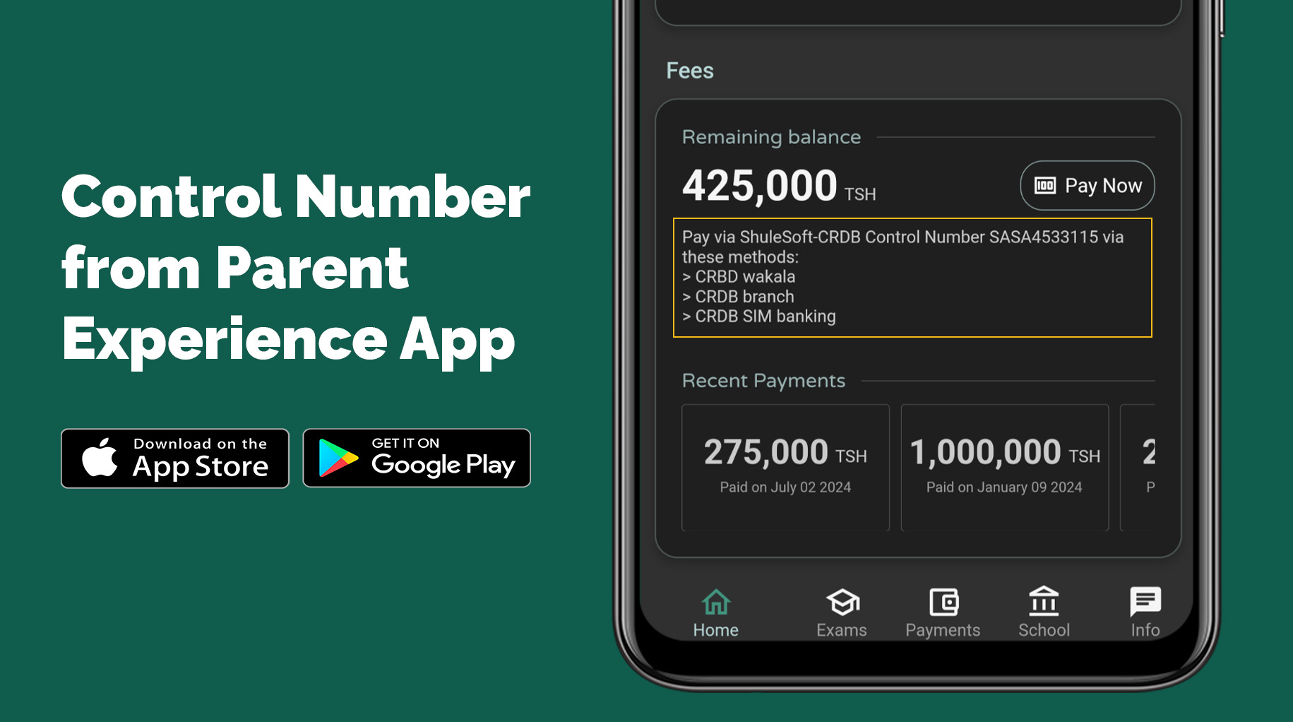 The Basics of ShuleSoft Control Number