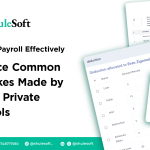 Picture showing payroll screenshots taken from the shulesoft payroll system